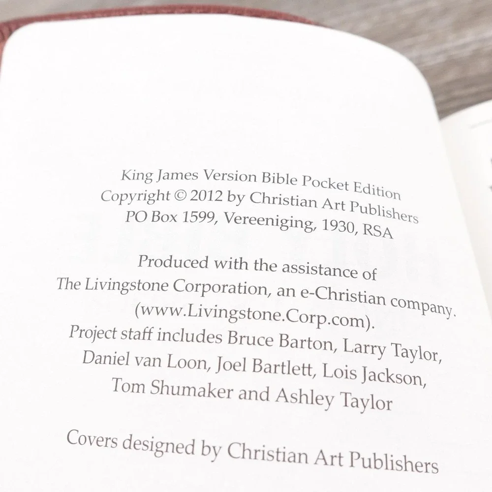 Holy Bible King James Version Pocket Brown Faux Leather Christian Art Publishers